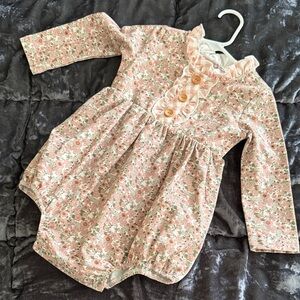 Nordstrom/Swoon Baby Pink and Cream Baby Romper
